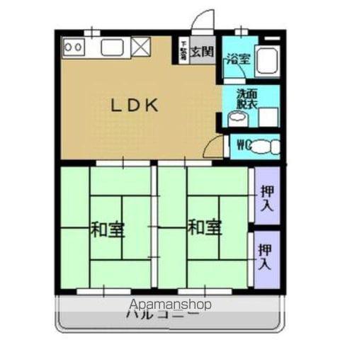 メゾンドール伊地知(2LDK/3階)の間取り写真