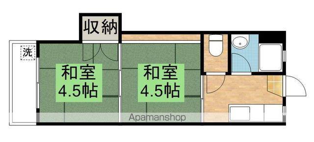 サンロード寿A棟(2K/1階)の間取り写真
