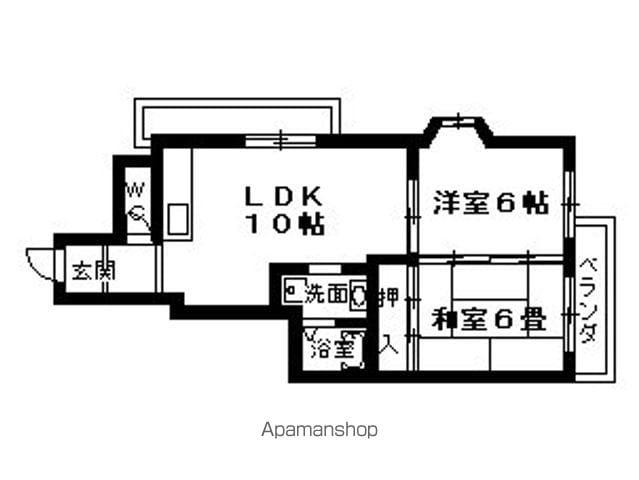 TK矢倉(2LDK/10階)の間取り写真