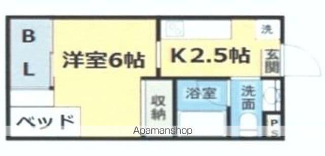 南長崎ハイツ(1K/3階)の間取り写真