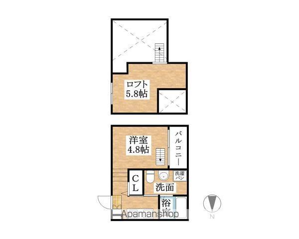NOEL上小田井(1K/1階)の間取り写真