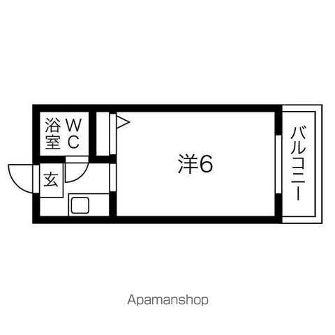 アパートメント東淀川Ⅱ(1K/3階)の間取り写真
