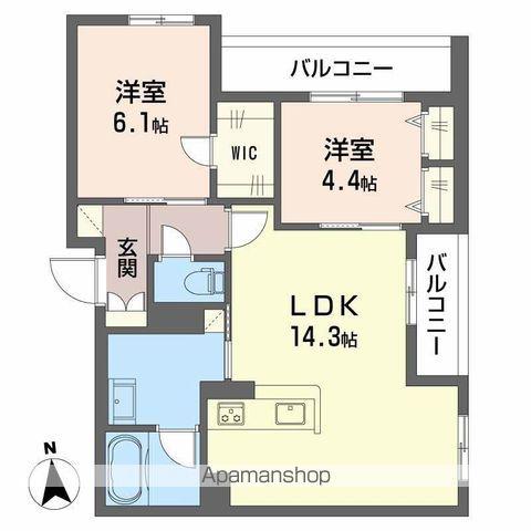 シャーメゾン ナウ フィールド(2LDK/2階)の間取り写真