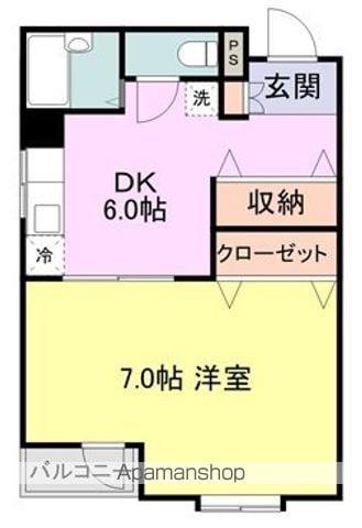 メゾンルーチェ(1DK/3階)の間取り写真