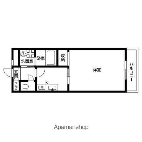 アンプルールクラージュSHIMADA(1K/2階)の間取り写真
