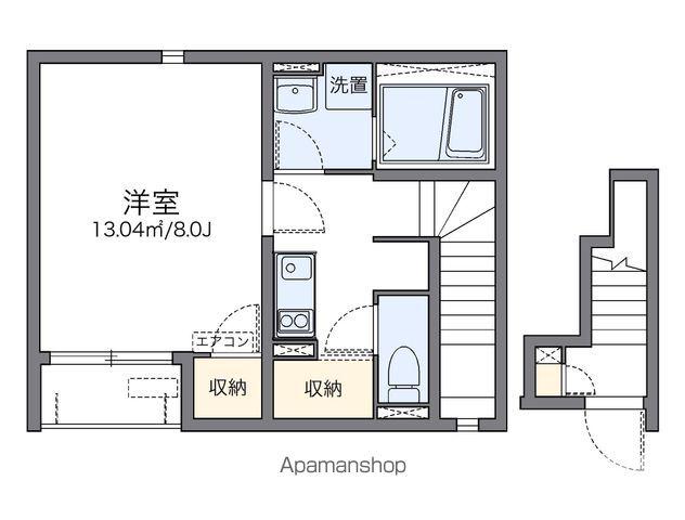 レオネクスト笹木野(1K/2階)の間取り写真