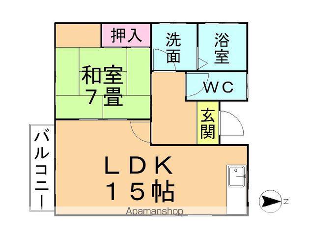 G.FOREST(1LDK/2階)の間取り写真