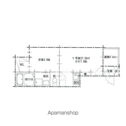 LA FILLE GOKISO(1LDK/3階)の間取り写真
