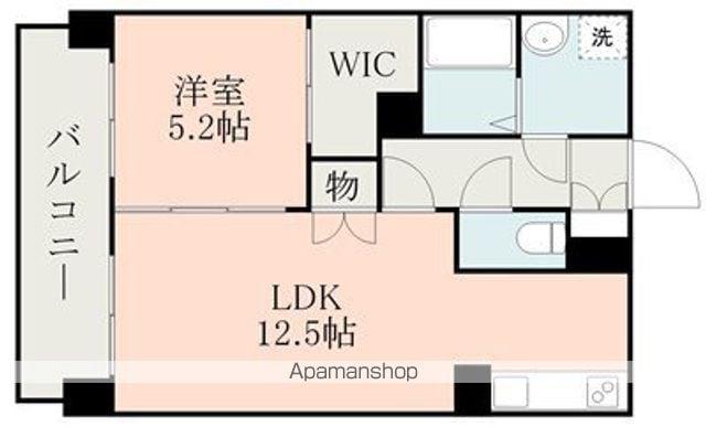 グランフィーネ祗園橋(1LDK/10階)の間取り写真