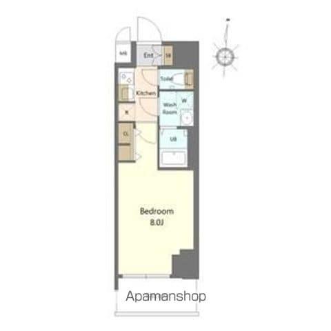 S-RESIDENCE高岳BRESA(1K/12階)の間取り写真