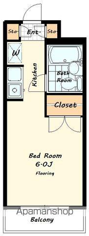 ベルハイム初台(ワンルーム/3階)の間取り写真