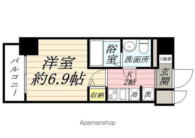 ライジングプレイス桜木町二番館 7階階 間取り