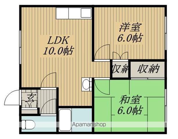 パステルハイム25(2LDK/2階)の間取り写真