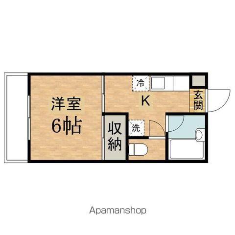 スターハイツ(1K/2階)の間取り写真