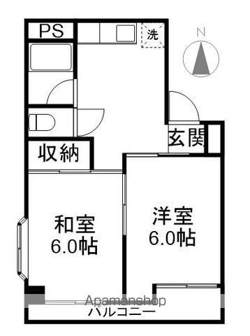 テーラーコーポ(2DK/3階)の間取り写真