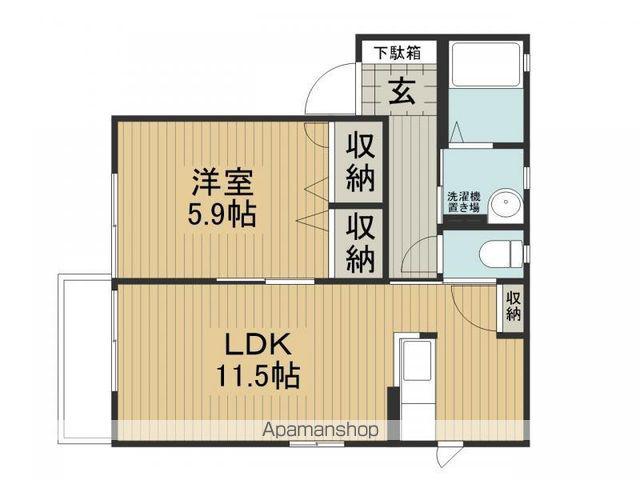 サニーコートAB棟(1LDK/1階)の間取り写真