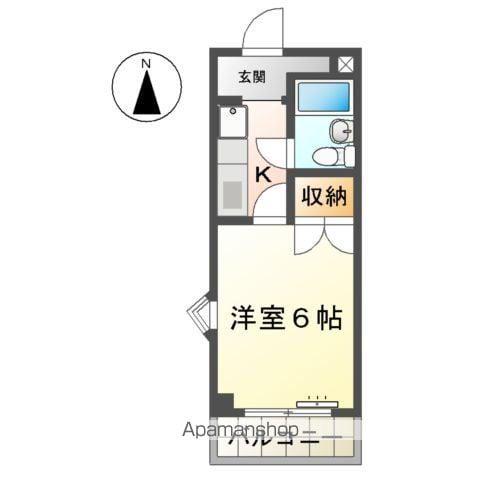 ブライトプレイスあゆち(1K/3階)の間取り写真