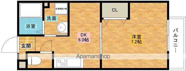 メゾン ド フランシスカ(1DK/2階)の間取り写真