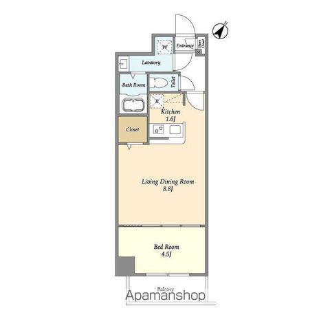 アルファコート常盤台3(1LDK/3階)の間取り写真