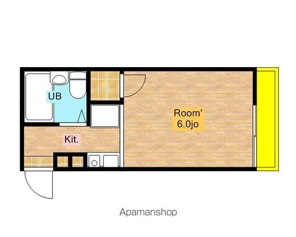サンフレール(1K/3階)の間取り写真