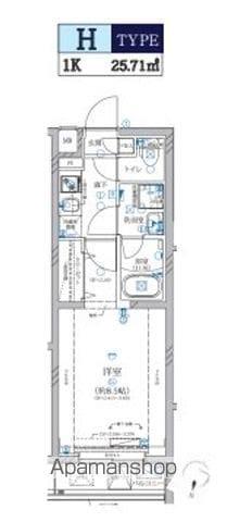 ALIVIS新江古田(1K/1階)の間取り写真