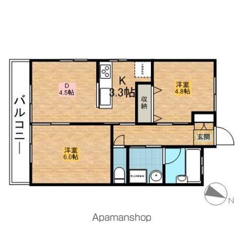 アーバニズム75A・B(2LDK/1階)の間取り写真