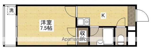 マニクールヌマタ(1K/4階)の間取り写真