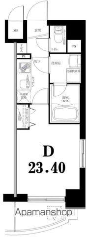 グリフィン武蔵新城・ステーションプラザ(1K/4階)の間取り写真