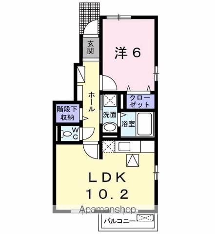 オーランジェ(1LDK/1階)の間取り写真