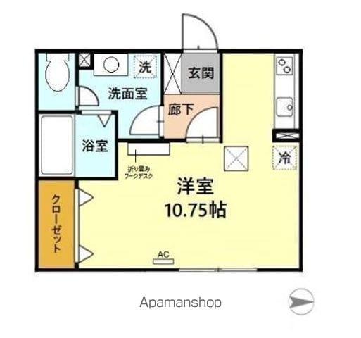 CASA WIND(ワンルーム/1階)の間取り写真