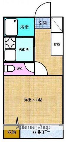CONFORT M 横浜(1K/1階)の間取り写真