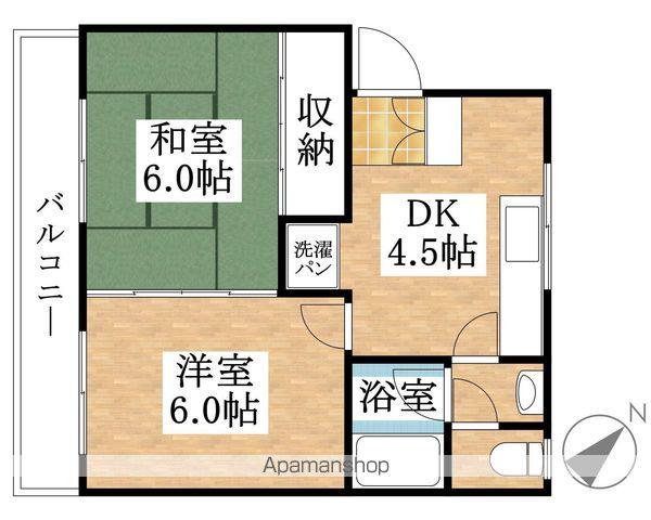 エルブランシュA(2K/1階)の間取り写真