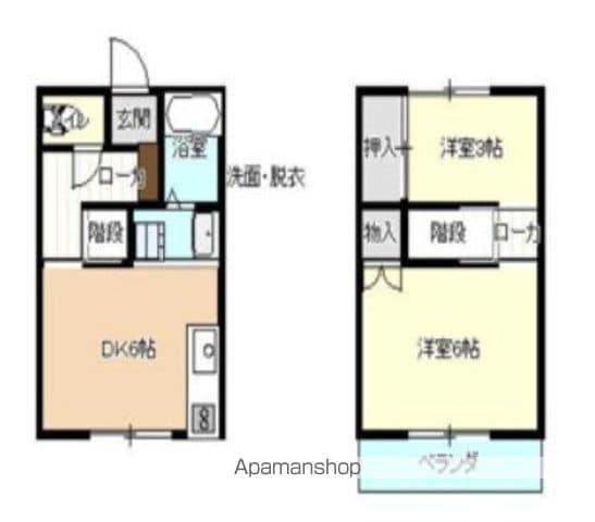 コーポ井原　東(2DK)の間取り写真