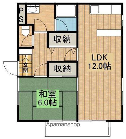 クレセントC(1LDK/1階)の間取り写真