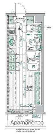 ブライズ高円寺(1K/5階)の間取り写真