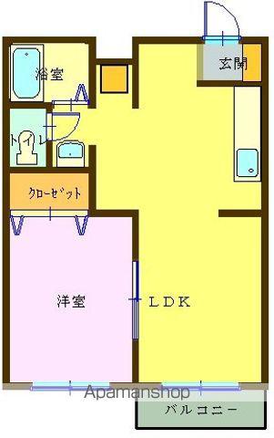 ハイツTK(1LDK/2階)の間取り写真