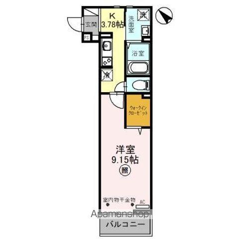 アクトルシェリア(1K/2階)の間取り写真