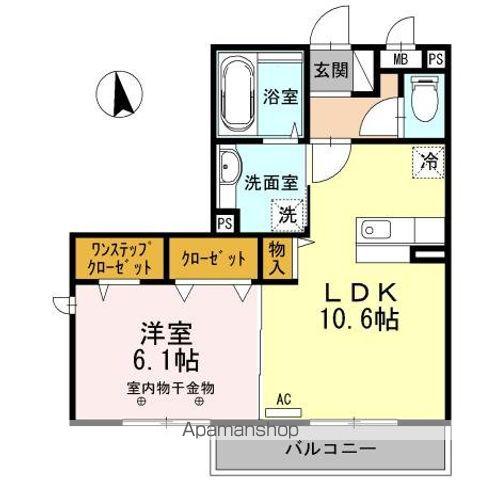 アップガーデン(1LDK/2階)の間取り写真