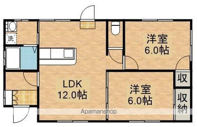 鹿児島県鹿屋市 1階建 築25年(2LDK)の間取り写真