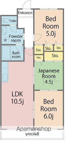 リアライズ鳴門(3LDK/3階)の間取り写真