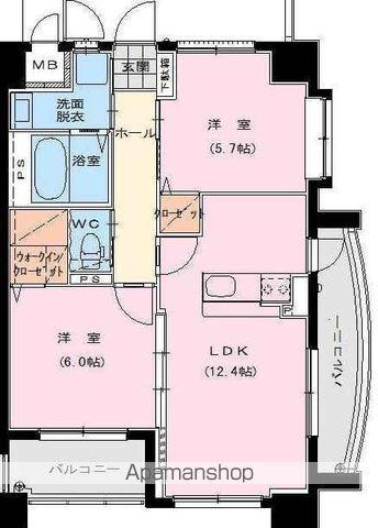 YS COURT Ⅲ(2LDK/3階)の間取り写真