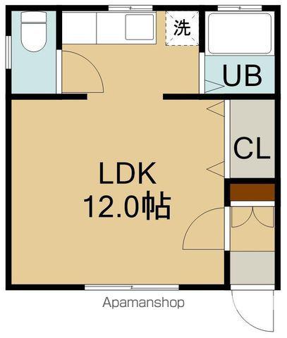 エルム大川B(1K/2階)の間取り写真