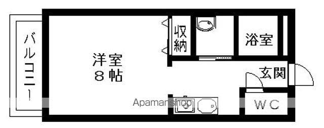 ライツェント稲川(1K/3階)の間取り写真