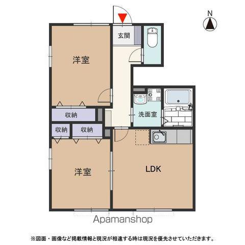 チェルシー(2DK/1階)の間取り写真