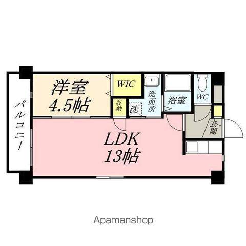 下中野 S-1ビル(1LDK/1階)の間取り写真