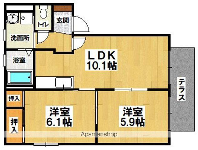 アミ緑町A.B(2LDK/1階)の間取り写真