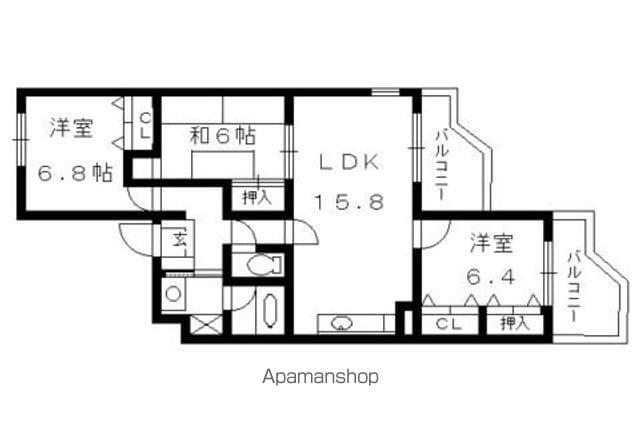GRAN PINO伏見桃山(3LDK/1階)の間取り写真