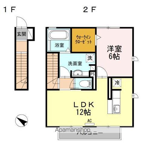 LAPITA(1LDK/2階)の間取り写真
