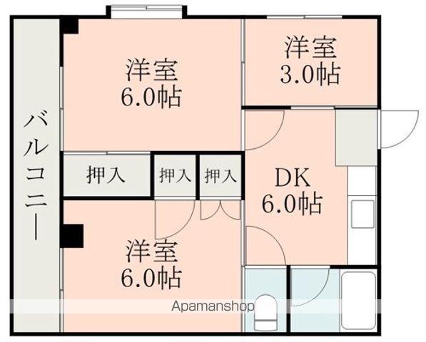 中小路ビル(3DK/2階)の間取り写真