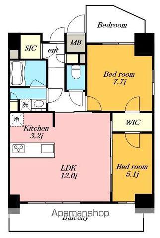 S-RESIDENCE上社南AMANTE(2LDK/9階)の間取り写真